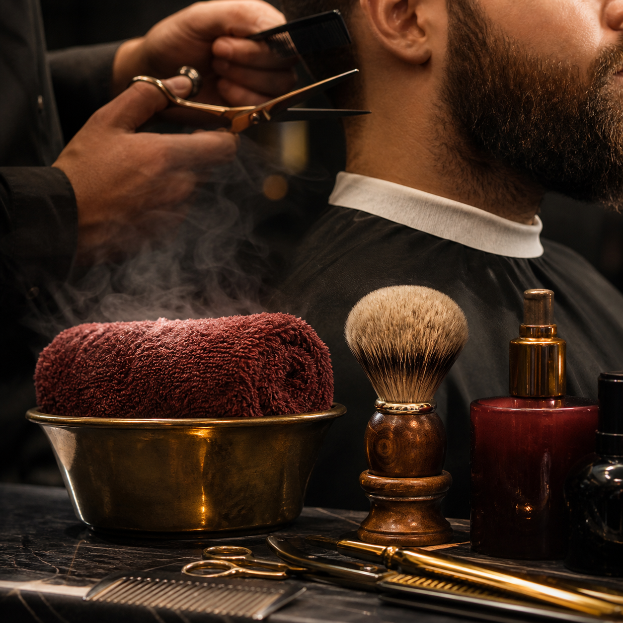 Atendimento completo de corte e barba